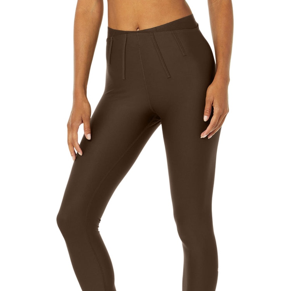 AIRLIFT HIGH-WAIST 7/8 CORSET LEGGING ESPRESSO SIZE MEDIUM